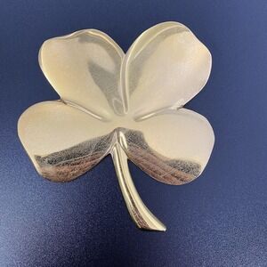 Vintage Gerity Brass Shamrock Wall Plaque Irish Good Luck St Patricks Decor